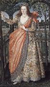 Robert Peake the Elder Portrait of a Lady of the Hampden family Spain oil painting artist